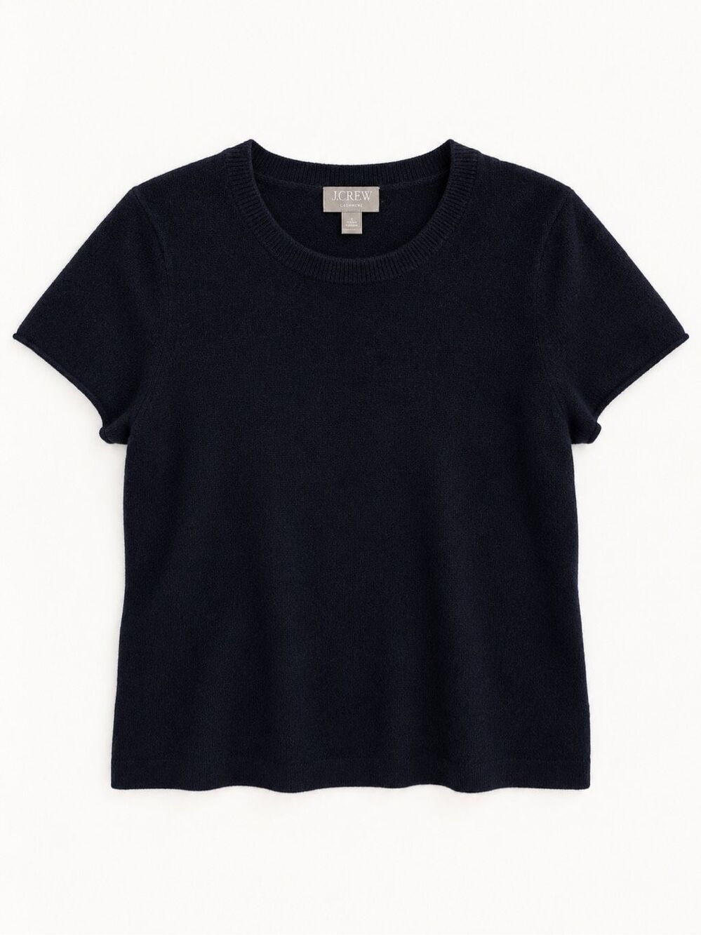 J. Crew 100% Cashmere Women’s Short Sleeve Sweater Shirt Size Large Black